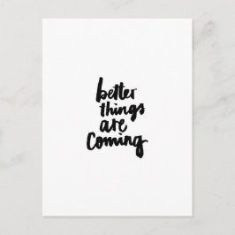 Bessere Sachen sind kommendes inspirierend Zitat Postkarte