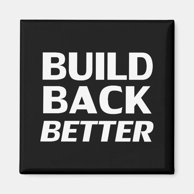 Bessere Schwarz-weiße Typografie aufbauen Magnet (Vorne)