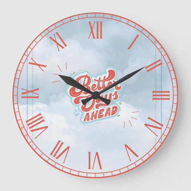 Bessere Tage Große Wanduhr (Vorderseite)