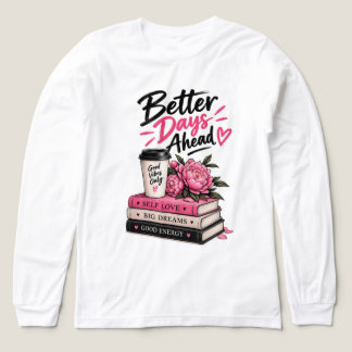 Bessere Tage voraus Rosa Pfingstrosen Bücher & Kaf Tri-Blend Shirt