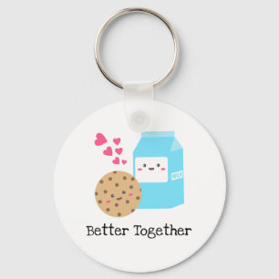 Bessere Zusammenarbeit Kawaii Milch und Cookies Ni Schlüsselanhänger