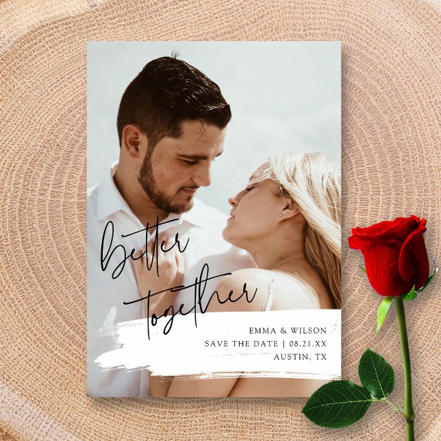 Bessere Zusammenführung der Save the Date auf das  (Modern Script 'Better Together' Wedding Save The Date)