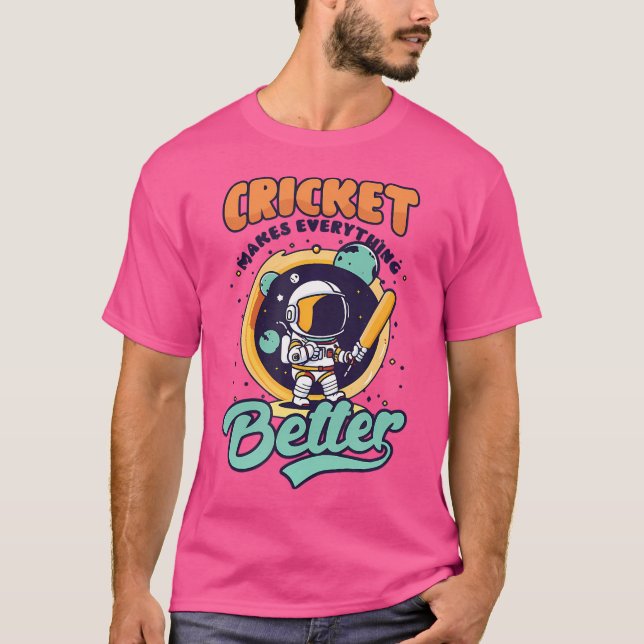 Besserer Cricket-Player T-Shirt (Vorderseite)