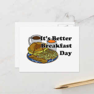 Besserer Frühstück-Tag Postkarte