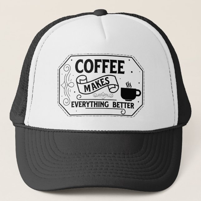 besserer Kaffee  Mitarbeiter Wortkunst  Truckerkappe (Vorderseite)