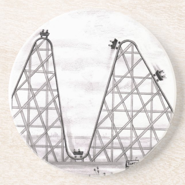 Besserer schlechterer Rollen-Untersetzer Sandstein Untersetzer (Vorne)