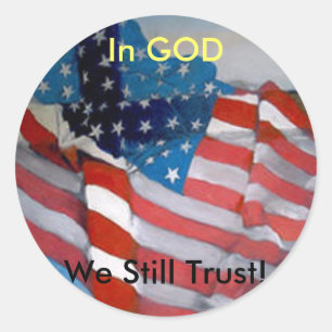 Besseres Amerika - Cross Flag Runder Aufkleber