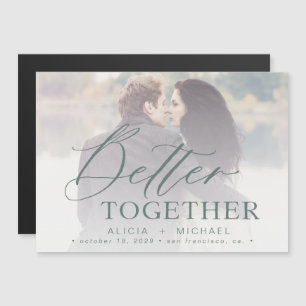 Besseres gemeinsam Skript Hochzeit Foto Save the D Magneteinladung