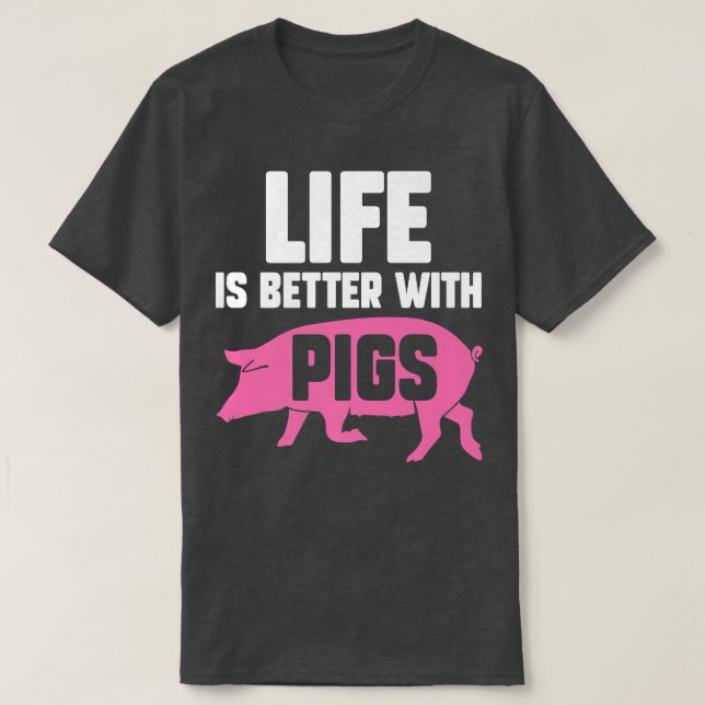 Besseres Leben bei SchweinenPigletPig Lover Premiu T-Shirt (Design vorne)