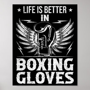 Besseres Leben beim Boxhandschuhen Poster