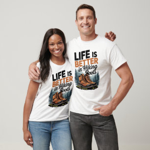 Besseres Leben in Wanderstiefeln T-Shirt