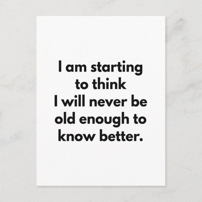 Besseres wissen postkarte (Vorderseite)