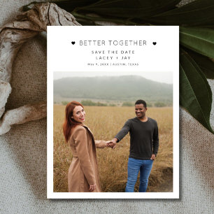 Besseres Zusammenspiel von Foto Hochzeit das Datum Ankündigungspostkarte