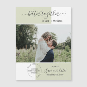 Besseres Zusammenspiel von Foto Save the Date Hoch Magnetkarte