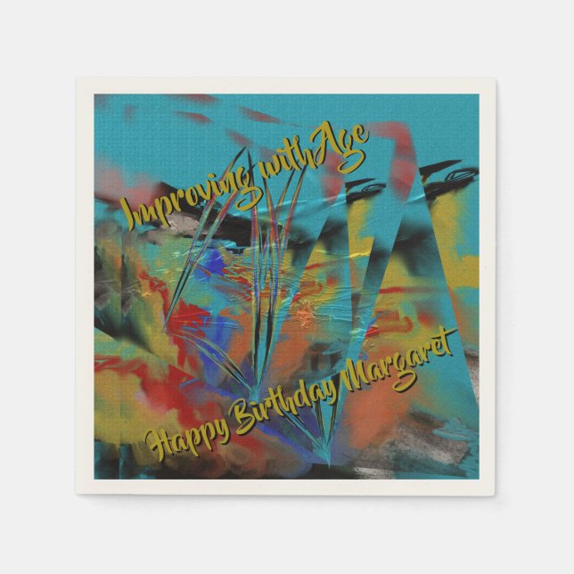 Besserung mit Alter - starkes Meer Serviette (Vorderseite)