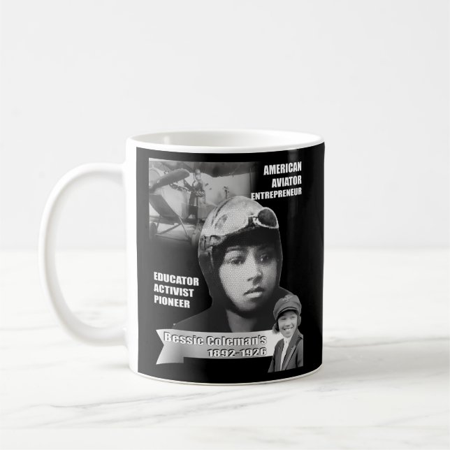 Bessie Coleman Dark Kaffeetasse (Links)