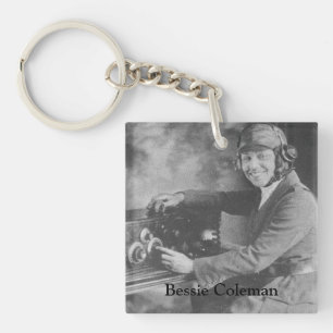 Bessie Coleman Erste afroamerikanische Pilotin Schlüsselanhänger