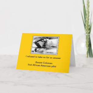Bessie Coleman Quote Card Karte