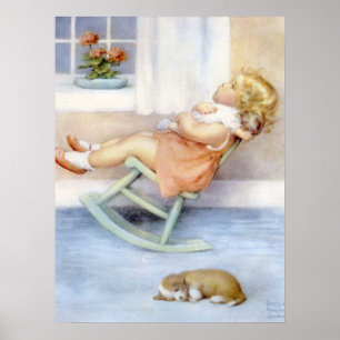 Bessie Pease Guttman Adorable Little Kleinkind Gir Poster