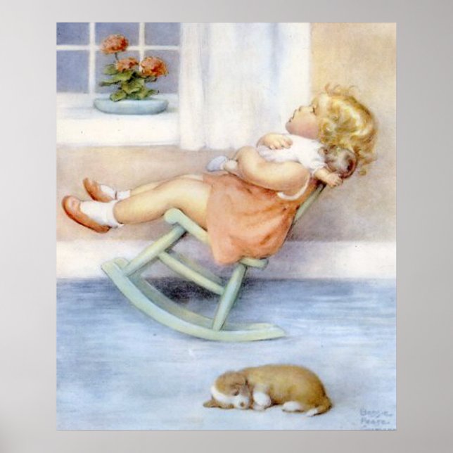Bessie Pease Guttman Adorable Little Kleinkind Gir Poster (Vorne)