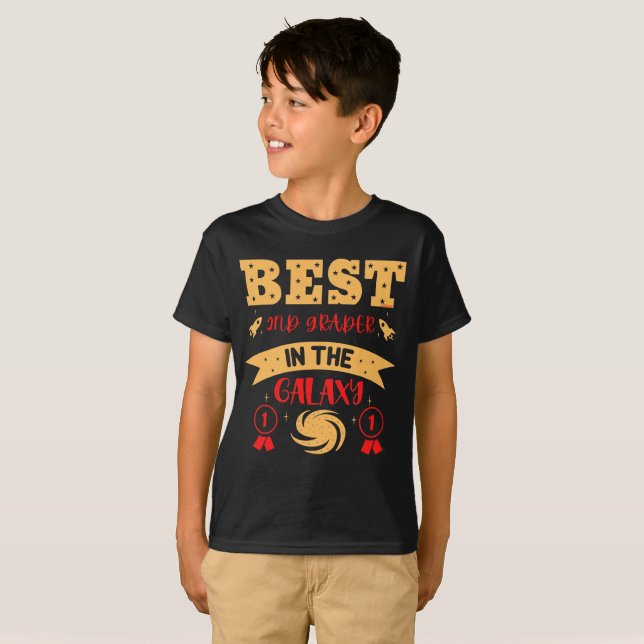 BEST 2D GRADER IN DER GALAXIE lustig niedlich T-Shirt (Vorne ganz)
