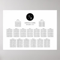 BEST 38"x28" Seating Chart - Olivia & Justin