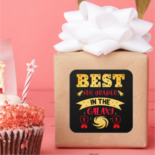 BEST 4. GRADER IN DER GALAXIE lustig niedlich Quadratischer Aufkleber