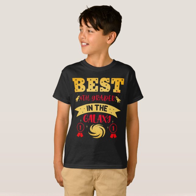 BEST 4TH GRADER IN THE GALAXY funny cute           T-Shirt (Vorne ganz)
