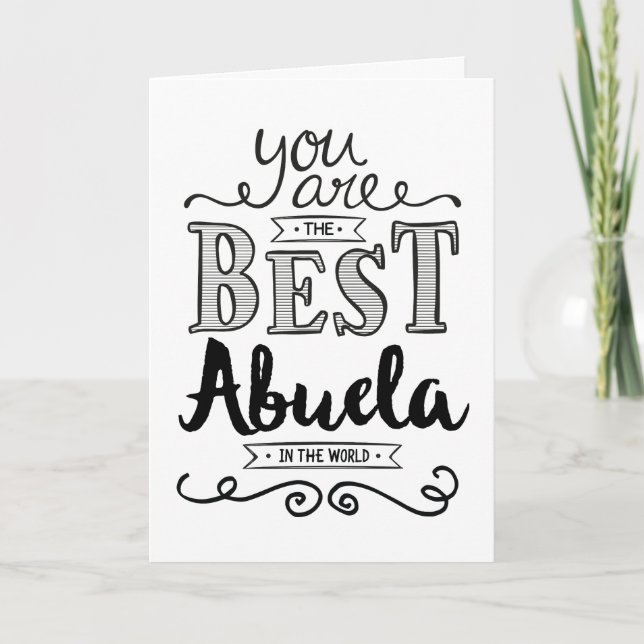 Best Abuela in the World Birthday Card Karte (Vorderseite)
