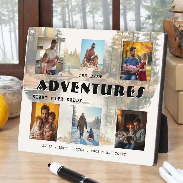 Best Adventures Start With Daddy Photo Plaque Fotoplatte (Von Creator hochgeladen)