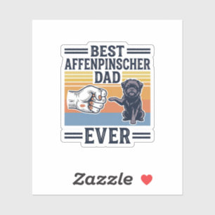 Best Affenpinscher Vater Aller Zeiten Vintage Hund Aufkleber