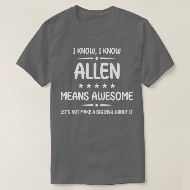 Best Allen Ever Phantastisch Allen Name Personalis T-Shirt (Design vorne)