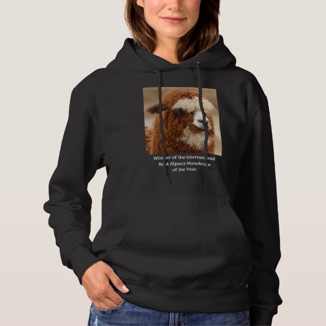 Best Alpaca Monobrow Hoodie (Vorderseite)