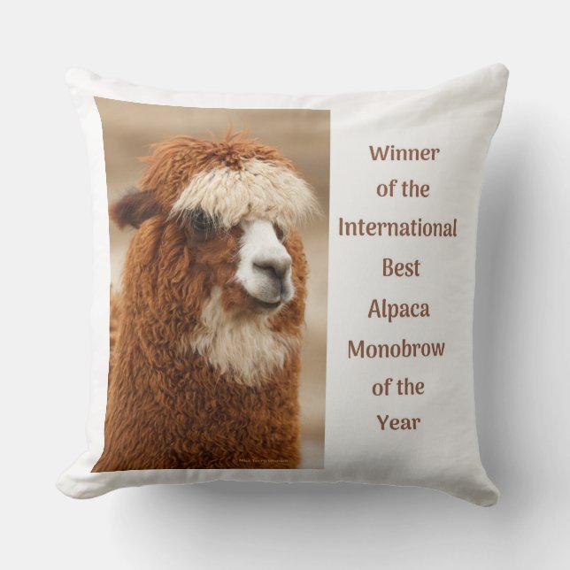 Best Alpaca Monobrow Kissen (Vorderseite)