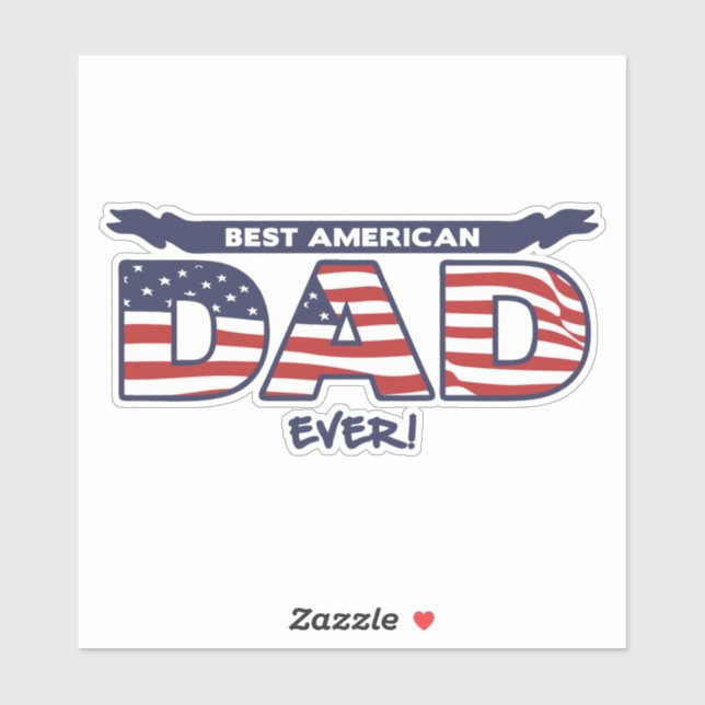 Best American Dad Ever Aufkleber (Blatt)