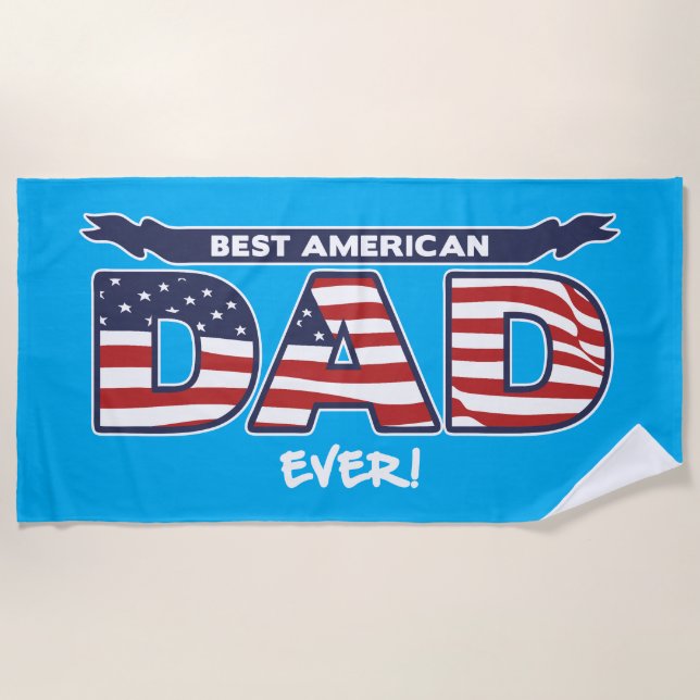Best American Dad Ever Strandtuch (Vorderseite)