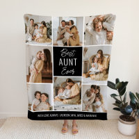 Best AUNT je Custom Fleece Blankon