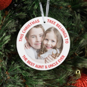 Best Aunt Uncle Ever Christmas Tree Foto Ornament