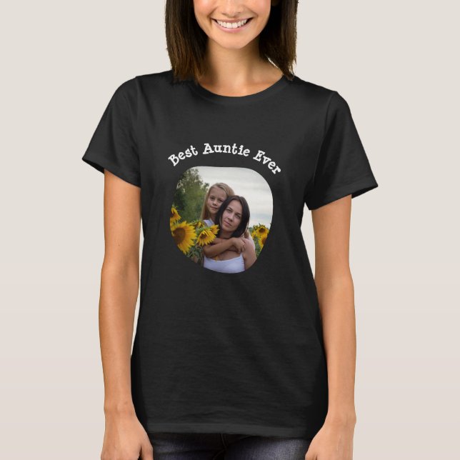 Best Auntie Ever BAE lädt Ihr quadratisches Foto h T-Shirt (Vorderseite)