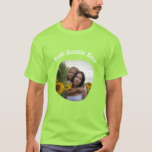 Best Auntie Ever BAE lädt Ihr quadratisches Foto h T-Shirt