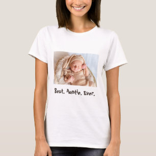 Best Auntie je Custom Baby Foto T-Shirt