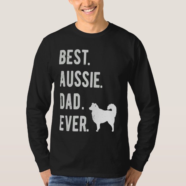 Best Aussie Dad Ever  Australian Shepherd Mens  Da T-Shirt (Vorderseite)