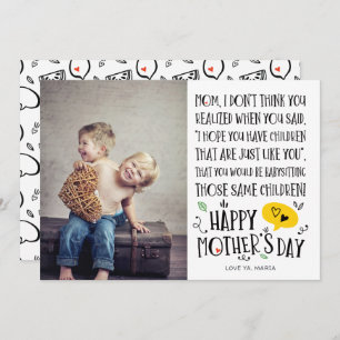 Best Baby Sitter Mama Funny Mother Day Card Einladung