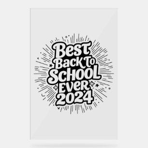 Best Back to School 2024 Design Acrylschild