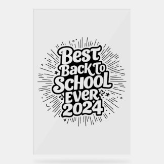 Best Back to School 2024 Design Acrylschild