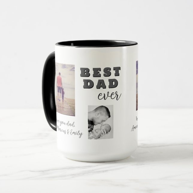 Best Bad Ever Vatertag 2 FotoCollage Tasse (Vorderseite Links)