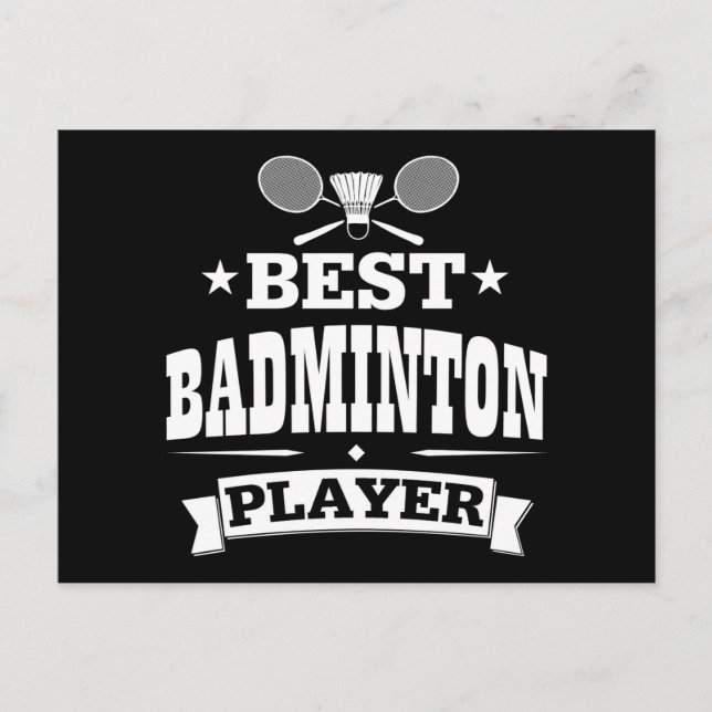 Best Badminton Player Postkarte (Vorderseite)