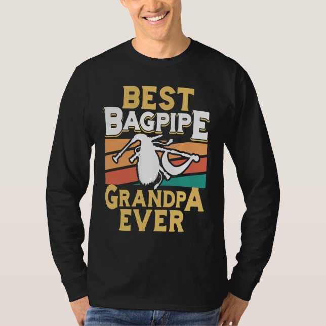Best Bagpipe Grandpa Ever Bagpipe Player Bagpiper  T-Shirt (Vorderseite)