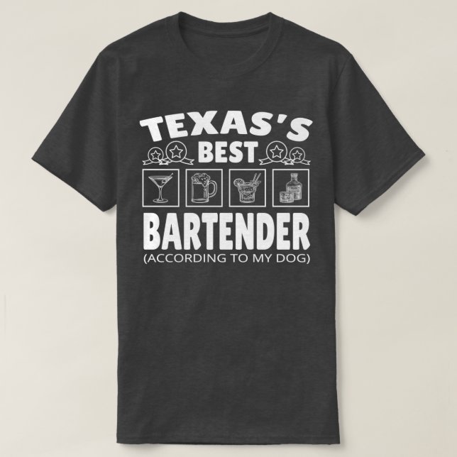 Best Barkeeper Texas T-Shirt (Design vorne)