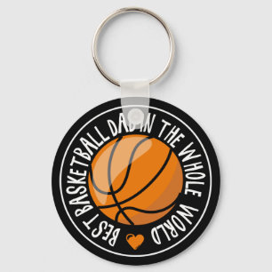 Best Basketball Sport Vater Briefmarke Schwarzes O Schlüsselanhänger